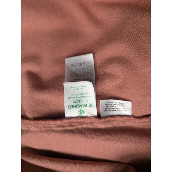 J. Crew Women's Size 12 Utility Gorpcore Chino Shirt Dress Coral Pink Zip Front - Picture 6 of 10
